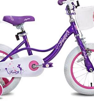 Kinderfiets met Zijwieltjes – Meisjes Fiets met Mandje en Handrem