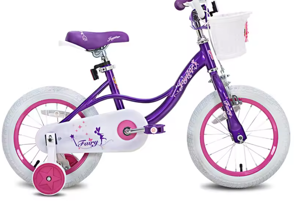 Kinderfiets met Zijwieltjes – Meisjes Fiets met Mandje en Handrem