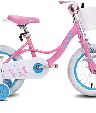 Kinderfiets met Zijwieltjes – Meisjes Fiets met Mandje en Handrem