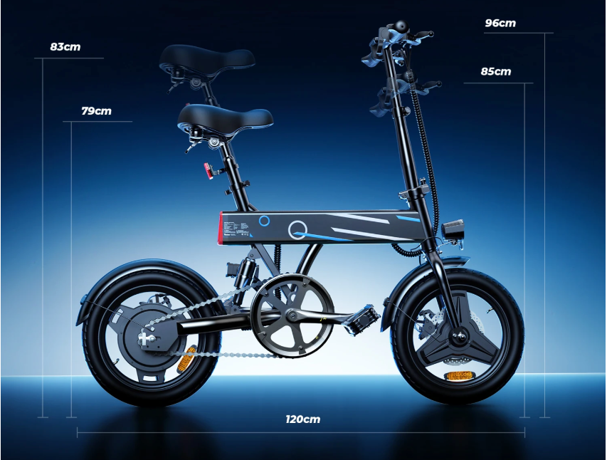 Opvouwbare Elektrische Fiets 14 Inch – 250W E-Bike met LCaD Display