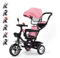 Meegroeifiets 3-in-1 Kinderdriewieler – Met Duwstang, Zonnescherm en Mand