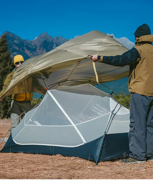 Ultralichte 1-3 Persoons Camping Tent – 20D Nylon, Waterdicht en Compact voor Hiking en Outdoor