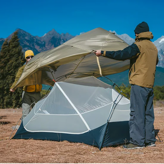 Ultralichte 1-3 Persoons Camping Tent – 20D Nylon, Waterdicht en Compact voor Hiking en Outdoor
