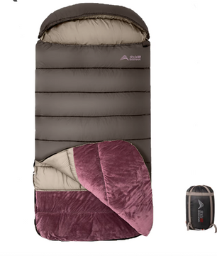 XL Winterslaapzak voor Volwassenen – Extra Breed en Lang, Lichtgewicht Camping Slaapzak voor Outdoor Gebruik