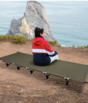 Ultralicht Opvouwbaar Campingbed – Compact Draagbaar Slaapbed voor Kamperen en Reizen (150 kg Belastbaar)