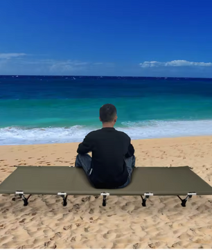 Ultralicht Opvouwbaar Campingbed – Compact Draagbaar Slaapbed voor Kamperen en Reizen (150 kg Belastbaar)