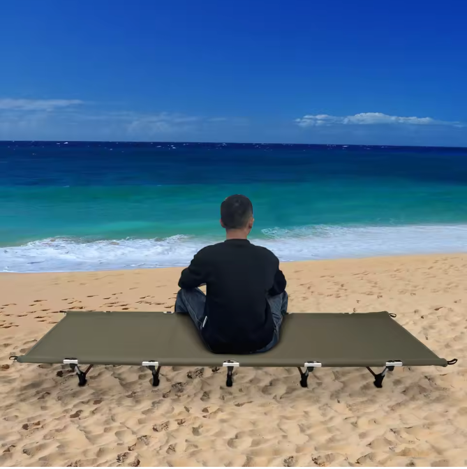 Ultralicht Opvouwbaar Campingbed – Compact Draagbaar Slaapbed voor Kamperen en Reizen (150 kg Belastbaar)