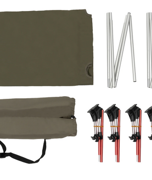 Ultralicht Opvouwbaar Campingbed – Compact Draagbaar Slaapbed voor Kamperen en Reizen (150 kg Belastbaar)