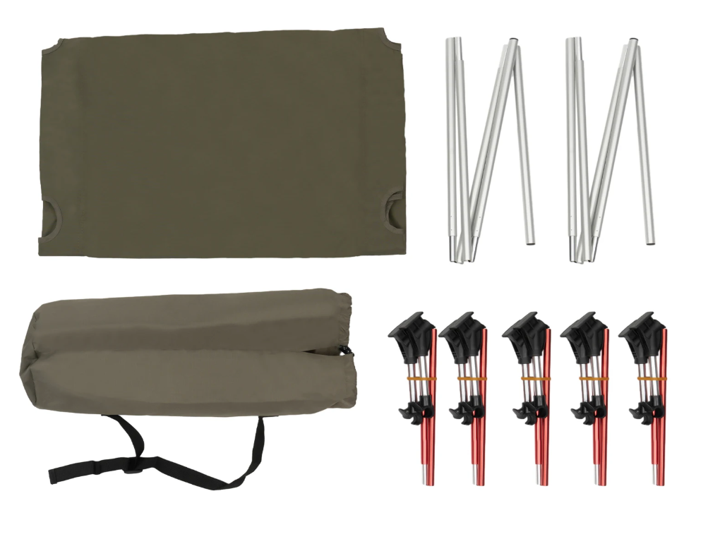 Ultralicht Opvouwbaar Campingbed – Compact Draagbaar Slaapbed voor Kamperen en Reizen (150 kg Belastbaar)