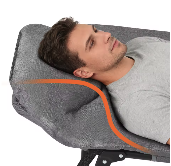 Draagbaar Opklapbaar Campingbed met Kussen – Stevig en Comfortabel Slaapbed tot 227 kg