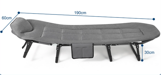 Draagbaar Opklapbaar Campingbed met Kussen – Stevig en Comfortabel Slaapbed tot 227 kg