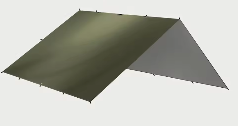 Waterdicht Bushcraft Tarp 19 Ophangpunten – Multifunctioneel Zonnescherm en Outdoor Luifel 3x3m / 3x4m / 3x5m / 4x4m