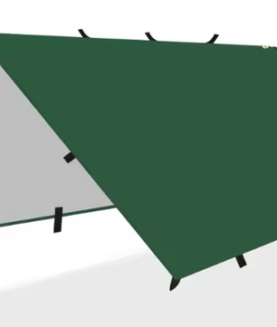 Waterdicht Bushcraft Tarp 19 Ophangpunten – Multifunctioneel Zonnescherm en Outdoor Luifel 3x3m / 3x4m / 3x5m / 4x4m