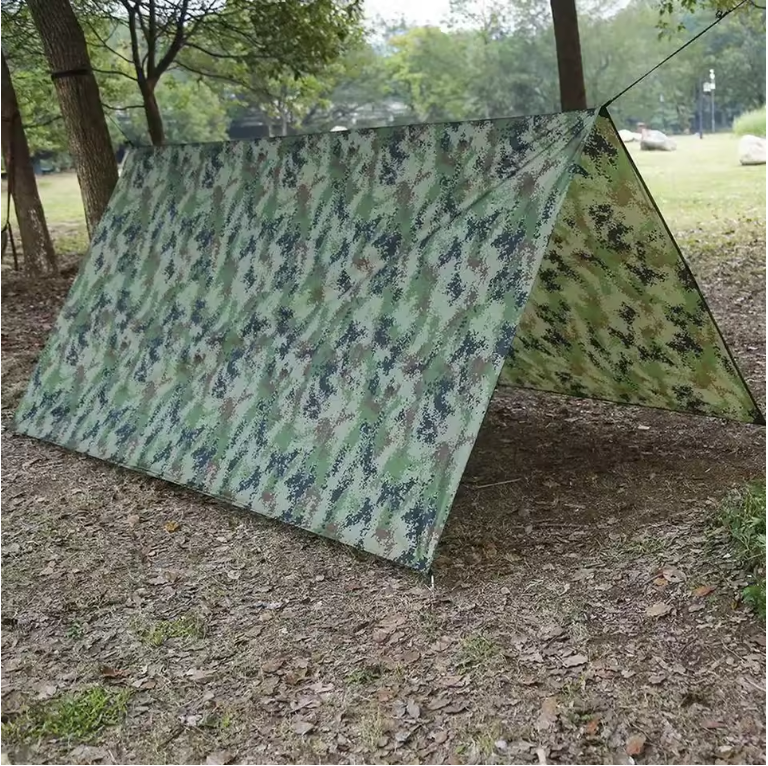 Waterdichte Outdoor Tarp 230x140 cm – Multifunctioneel Zonnescherm, Regenluifel en Picknickmat voor Camping en BBQ