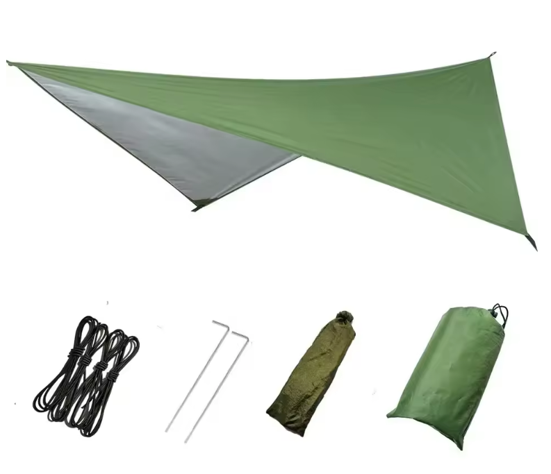Waterdichte Outdoor Tarp 230x140 cm – Multifunctioneel Zonnescherm, Regenluifel en Picknickmat voor Camping en BBQ
