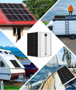 100W Vast Zonnepaneel 18V – Waterdicht Monokristallijn Paneel voor 12V Systemen, Camping en RV