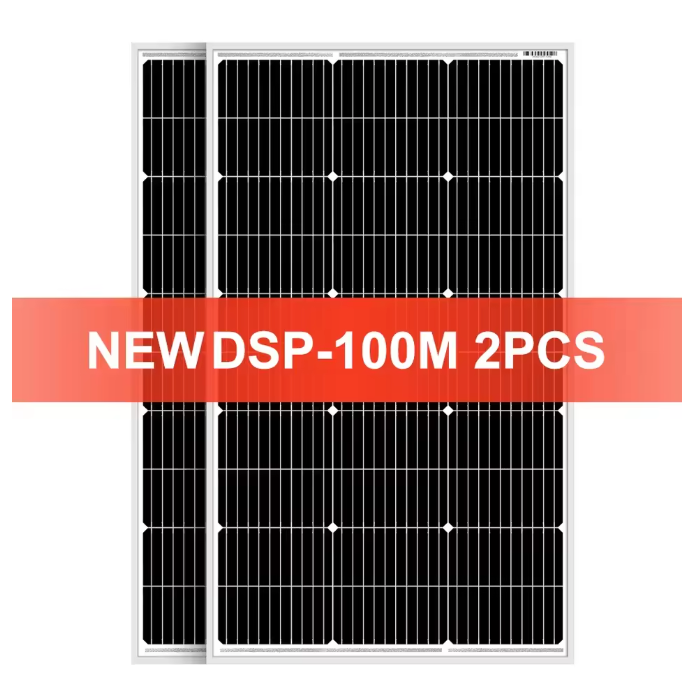 100W Vast Zonnepaneel 18V – Waterdicht Monokristallijn Paneel voor 12V Systemen, Camping en RV