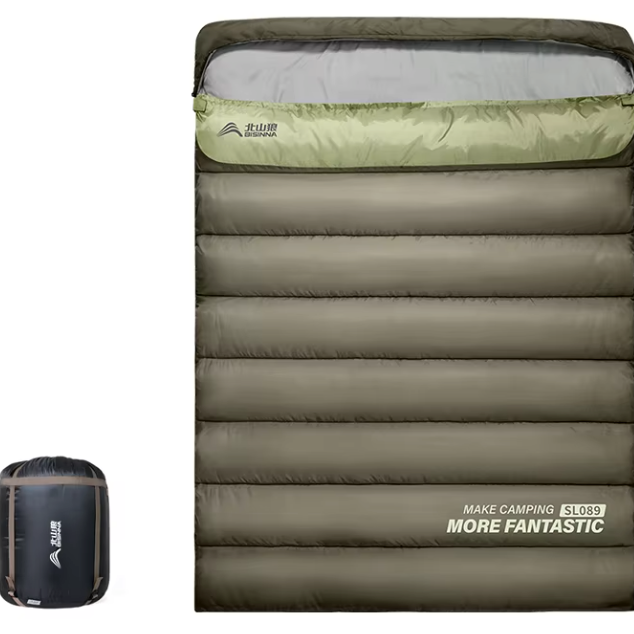 2-Persoons Slaapzak 4 Seizoenen – Extra Ruim en Warm voor Camping, Reizen en Outdoor