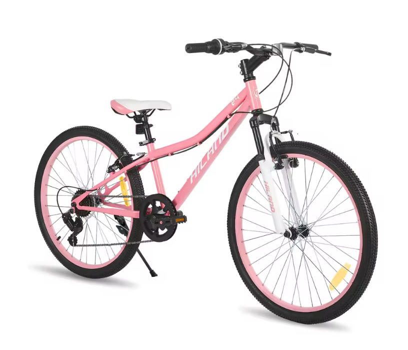 24 Inch Mountainbike Kinderfiets – Met Voorvering, Stevig Frame en Sportief Design