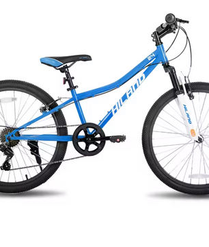 24 Inch Mountainbike Kinderfiets – Met Voorvering, Stevig Frame en Sportief Design