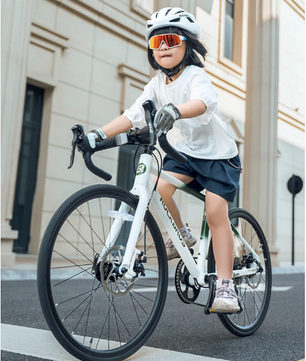 Kinder Racefiets 22 Inch – Aluminium Fiets met 10 Versnellingen en Schijfremmen