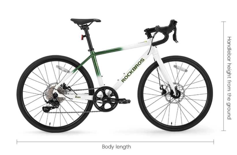 Kinder Racefiets 22 Inch – Aluminium Fiets met 10 Versnellingen en Schijfremmen