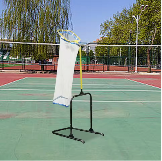 Volleybal Setter Trainer Net – Verstelbaar Trainingsnet met Doelring, Draagbaar en Stevig Frame