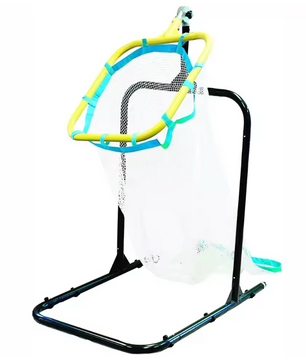 Volleybal Setter Trainer Net – Verstelbaar Trainingsnet met Doelring, Draagbaar en Stevig Frame