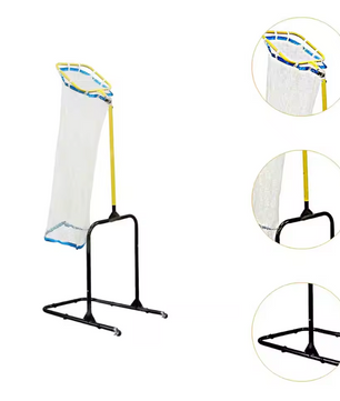 Volleybal Setter Trainer Net – Verstelbaar Trainingsnet met Doelring, Draagbaar en Stevig Frame