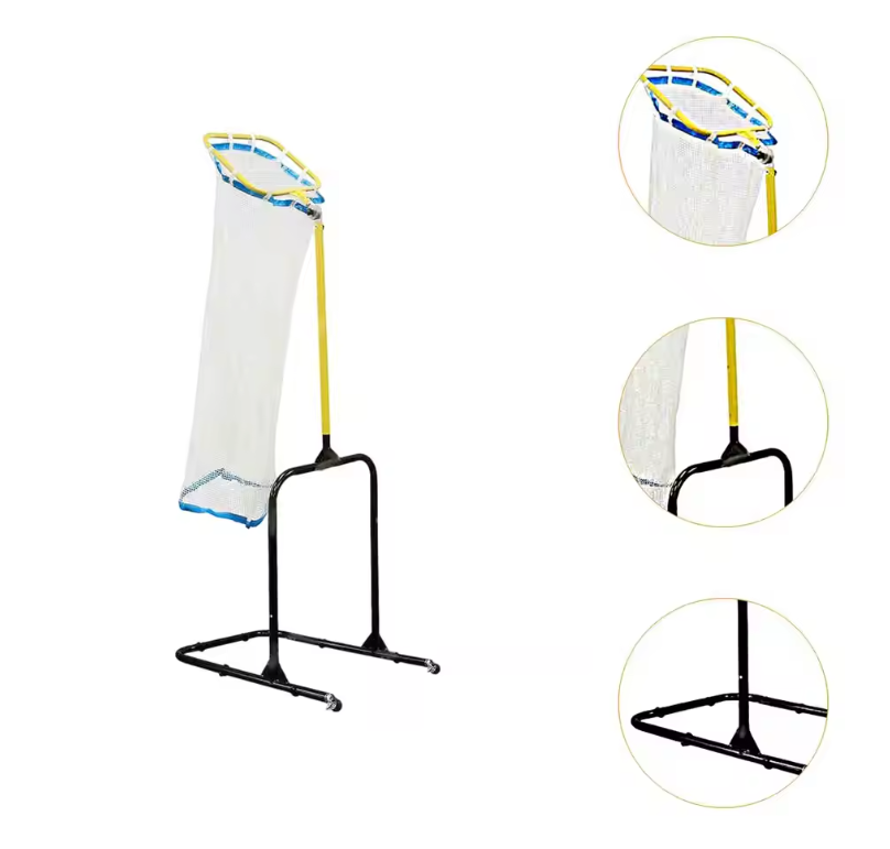 Volleybal Setter Trainer Net – Verstelbaar Trainingsnet met Doelring, Draagbaar en Stevig Frame