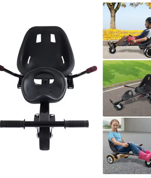Hoverboard Zitkart Dubbel – Verstelbare Stoelbevestiging voor 6,5–10 Inch Scooters, Voor Kinderen en Volwassenen