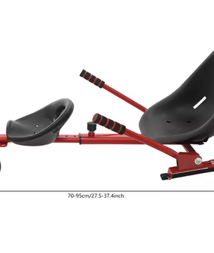 Hoverboard Zitkart Dubbel – Verstelbare Stoelbevestiging voor 6,5–10 Inch Scooters, Voor Kinderen en Volwassenen