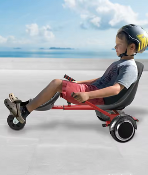 Hoverboard Zitkart Dubbel – Verstelbare Stoelbevestiging voor 6,5–10 Inch Scooters, Voor Kinderen en Volwassenen
