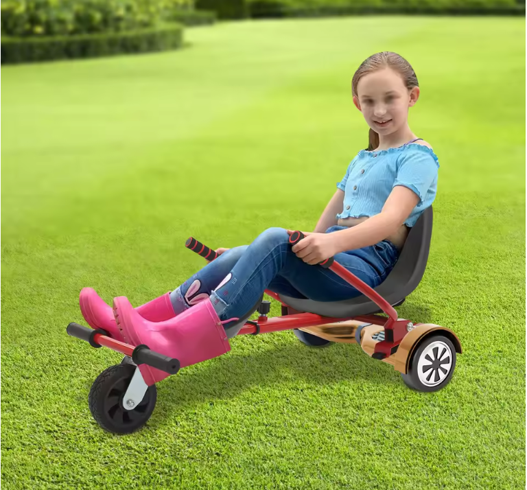 Hoverboard Zitkart Dubbel – Verstelbare Stoelbevestiging voor 6,5–10 Inch Scooters, Voor Kinderen en Volwassenen