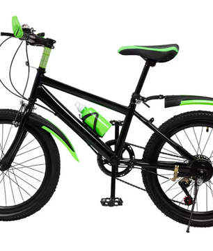 20 inch Mountainbike voor Kinderen – 7 Versnellingen, Verstelbare Zitting, Inclusief Spatborden en Bidonhouder