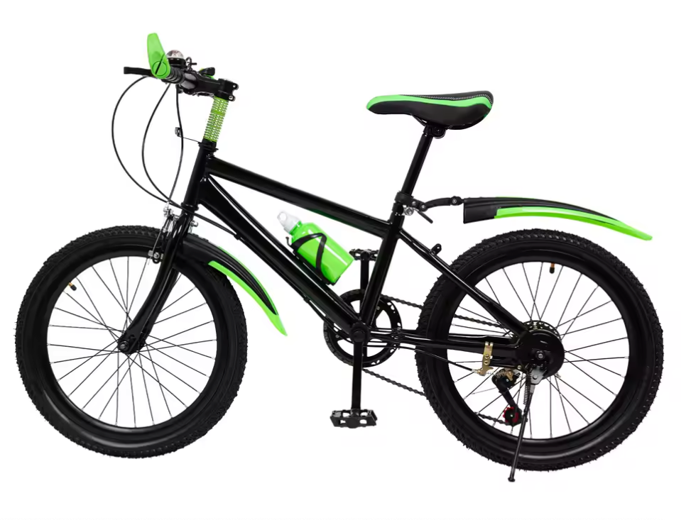 20 inch Mountainbike voor Kinderen – 7 Versnellingen, Verstelbare Zitting, Inclusief Spatborden en Bidonhouder