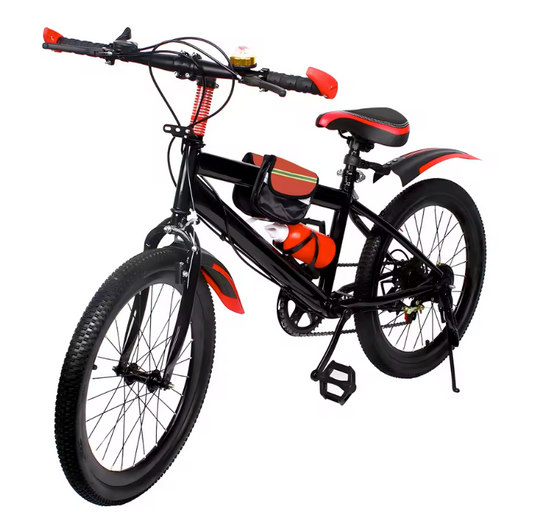 20 inch Mountainbike voor Kinderen – 7 Versnellingen, Verstelbare Zitting, Inclusief Spatborden en Bidonhouder
