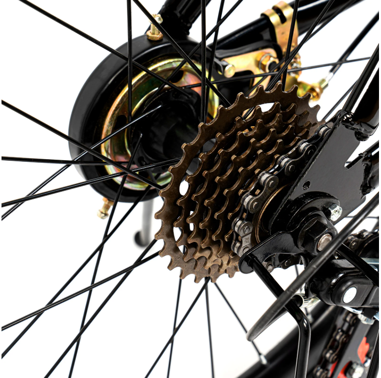 20 inch Mountainbike voor Kinderen – 7 Versnellingen, Verstelbare Zitting, Inclusief Spatborden en Bidonhouder