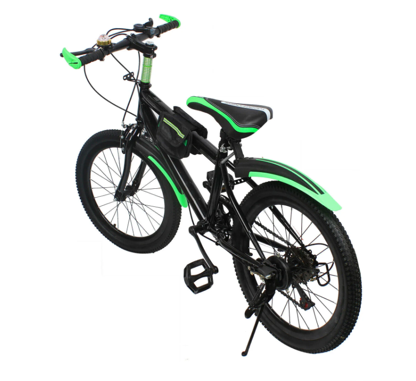 20 inch Mountainbike voor Kinderen – 7 Versnellingen, Verstelbare Zitting, Inclusief Spatborden en Bidonhouder