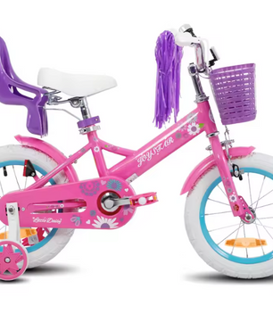 Kinderfiets voor Meisjes met Poppenzitje en Mand – Inclusief Zijwieltjes en Streamers