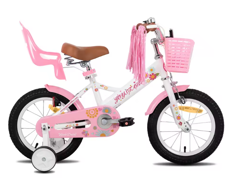 Kinderfiets voor Meisjes met Poppenzitje en Mand – Inclusief Zijwieltjes en Streamers
