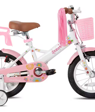 Kinderfiets voor Meisjes met Poppenzitje, Vlag en Nummerplaat – Inclusief Streamers en Zijwieltjes