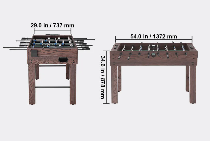 Tafelvoetbaltafel 140 cm – Professionele Voetbaltafel voor Thuis en Game Room