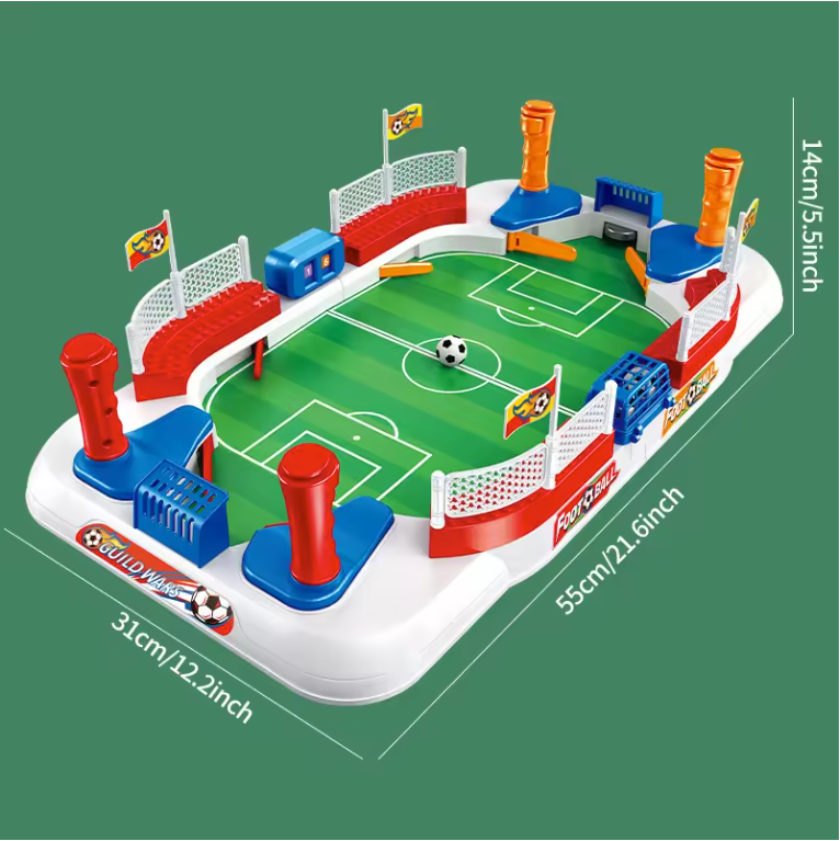 Mini Tafelvoetbal Spel 55 cm – Desktop Voetbaltafel voor 2 Personen