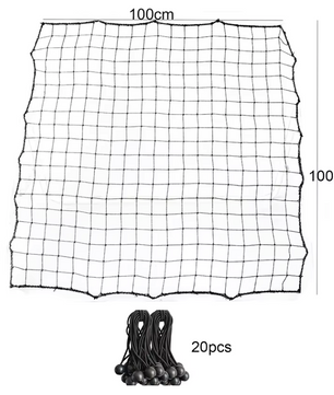 Voetbal Rebound Net 100 x 100 cm – Kickback Trainingsnet met Elastische Koorden