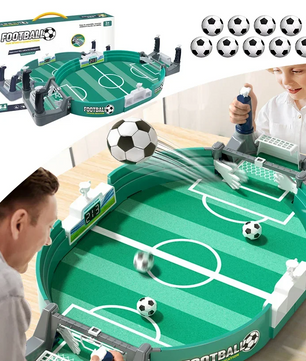 Mini Tafelvoetbal Spel 2-in-1 – Desktop Voetbal en Air Hockey voor 2-4 Personen