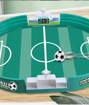 Mini Tafelvoetbal Spel 2-in-1 – Desktop Voetbal en Air Hockey voor 2-4 Personen