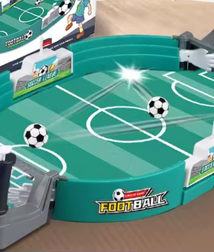 Mini Tafelvoetbal Spel 2-in-1 – Desktop Voetbal en Air Hockey voor 2-4 Personen