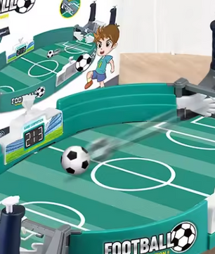 Mini Tafelvoetbal Spel 2-in-1 – Desktop Voetbal en Air Hockey voor 2-4 Personen
