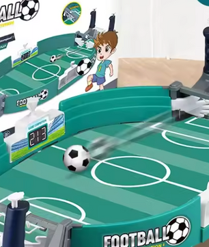 Mini Tafelvoetbal Spel 2-in-1 – Desktop Voetbal en Air Hockey voor 2-4 Personen